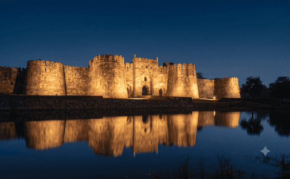 Night View of Purana Qila
